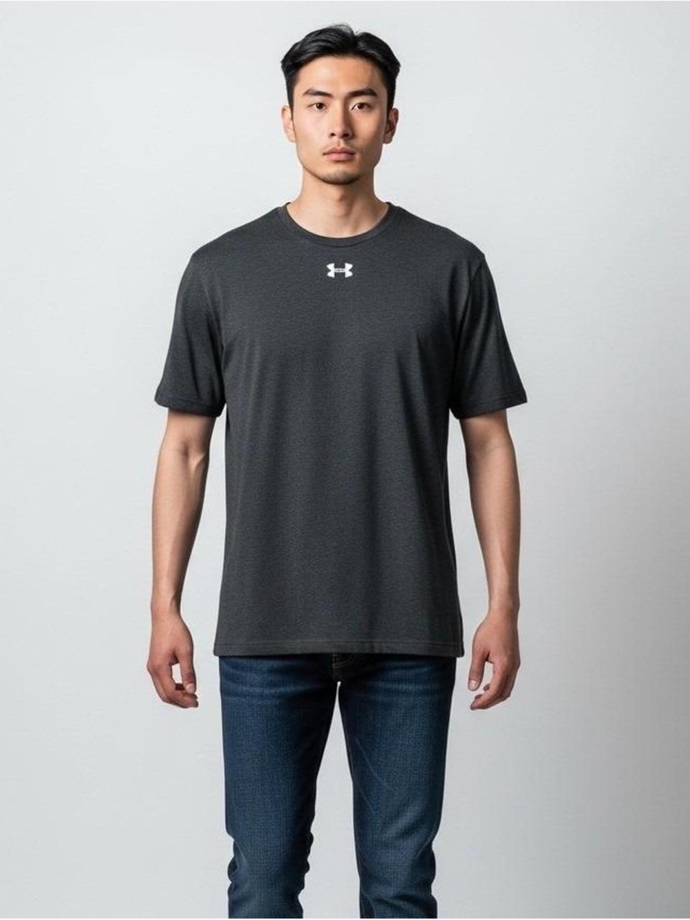 Under Armour Men’s Locker Tee 2.0 - Charcoal Heather - Short Sleeves- Size Small